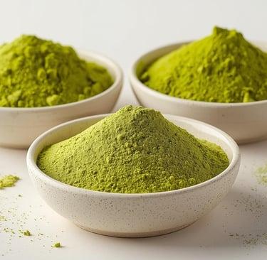 Moringa powder in the bowl